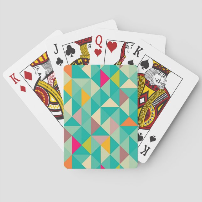 Triangles pattern playing cards (Back)