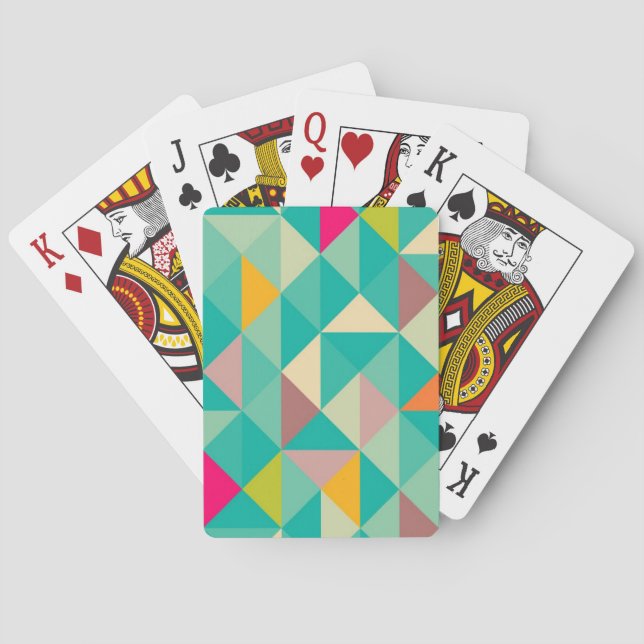 Triangles pattern playing cards (Back)