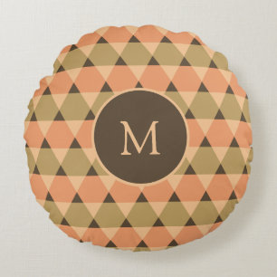 Triangles Pattern Round Cushion