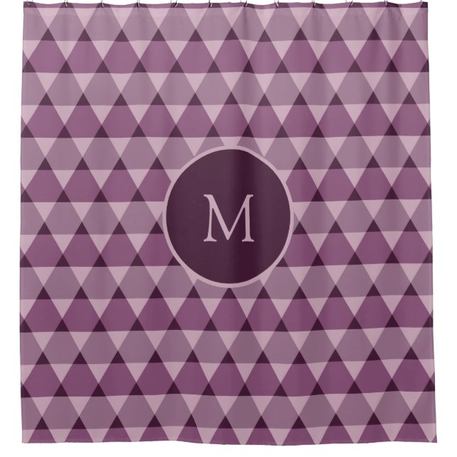 Triangles Pattern Shower Curtain (Front)