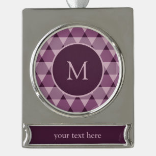 Triangles Pattern Silver Plated Banner Ornament