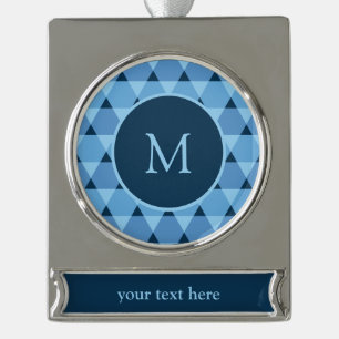 Triangles Pattern Silver Plated Banner Ornament