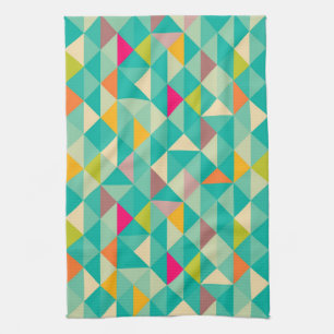 Triangles pattern tea towel