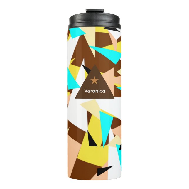 Triangles pattern thermal tumbler (Front)