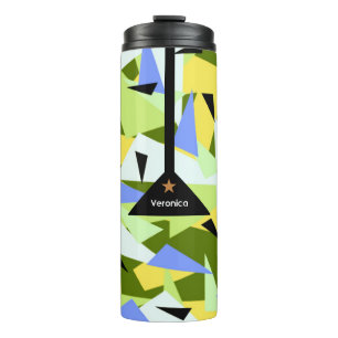 Triangles pattern thermal tumbler