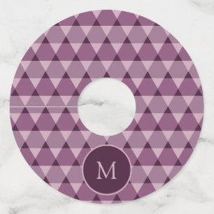 Triangles Pattern Wine Glass Tag