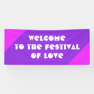 Triangles pink + your Colour & Words Banner