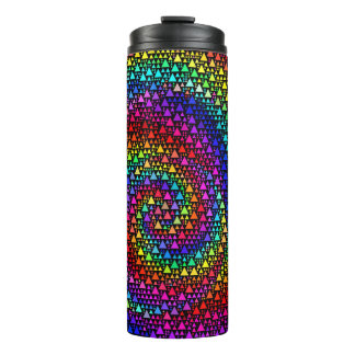 Triangles Rainbow Thermal Tumbler