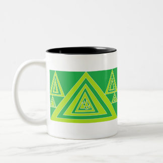 Triangles Two-Tone Coffee Mug