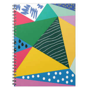 Triangular Abstract: Geometric Vintage Decor. Notebook