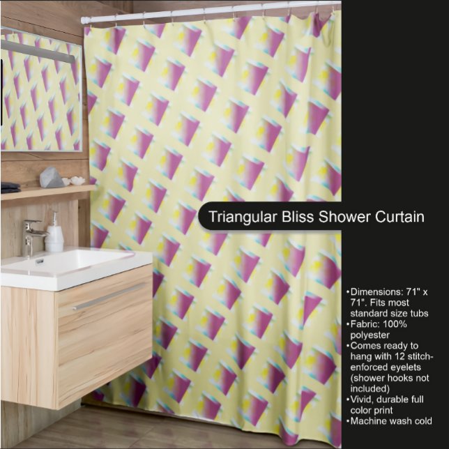 Triangular Bliss Shower Curtain (Creator Uploaded)