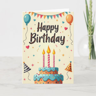 Triangular Bunting Party Card