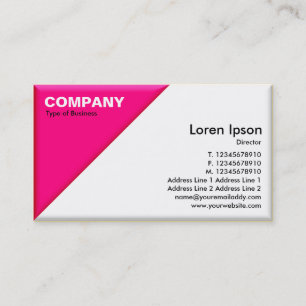 Triangular Corner - 3d Effect - Crimson and White Business Card