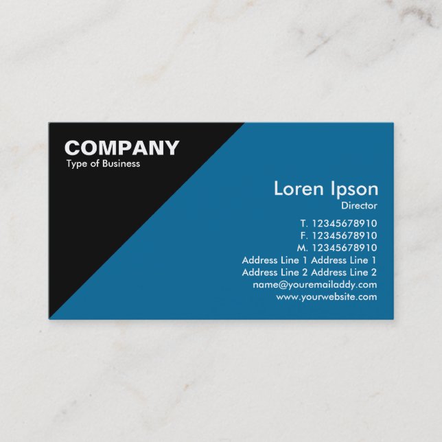 Triangular Corner - Blue (006699 Business Card (Front)