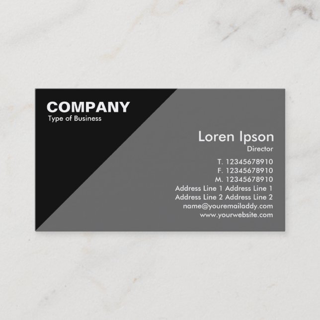 Triangular Corner Business Card (Front)