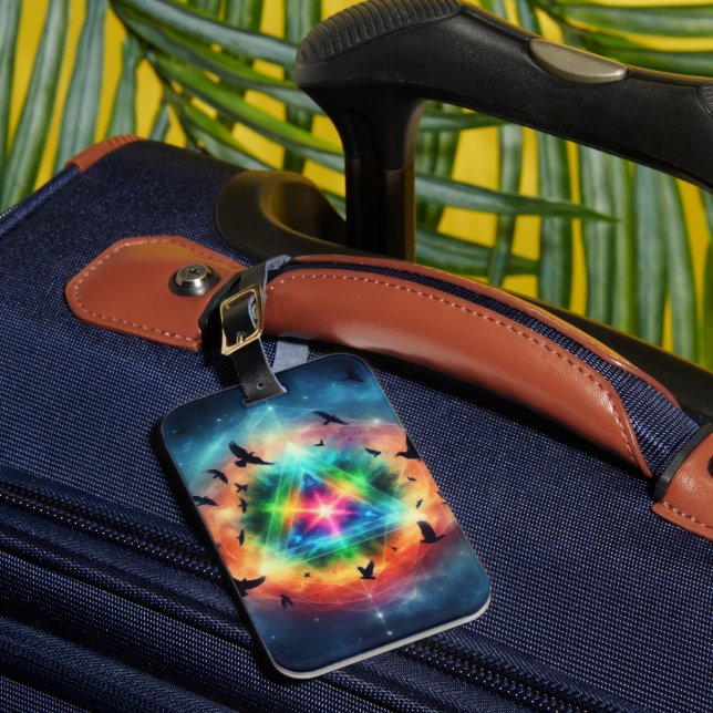 Triangular Cosmic Energy Luggage Tag (Front Insitu 1)