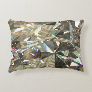 Triangular diamond shapes: layered texture. decorative cushion