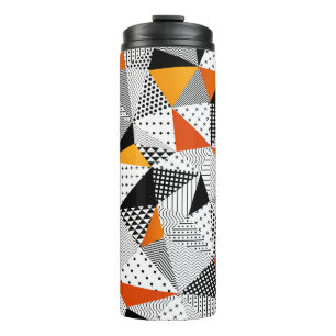 Triangular Fashion: Vintage Polygonal Elegance. Thermal Tumbler