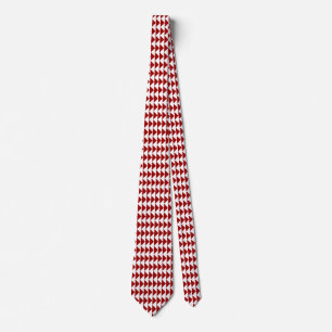 Triangular Pattern - White on Maroon (#990000) Tie