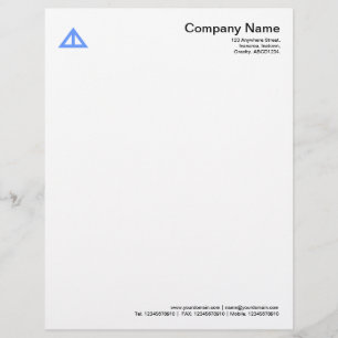 Triangular Shape 02 - Baby Blue Custom Letterhead