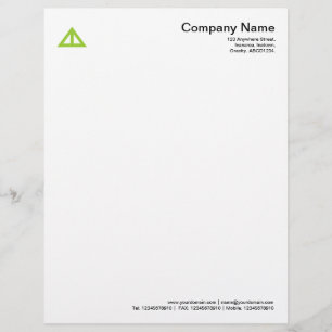 Triangular Shape 02 - Martian Green Letterhead