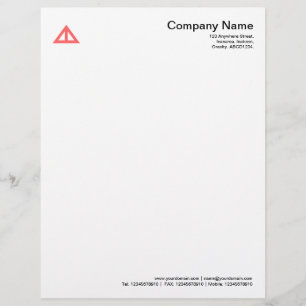 Triangular Shape 02 - Tropical Pink Custom Letterhead
