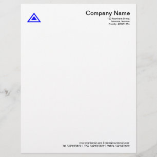 Triangular Shape - Blue Letterhead Template
