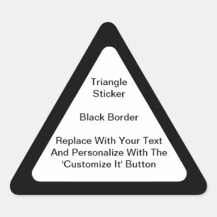 Triangular Stickers With A Black Border In Sheets