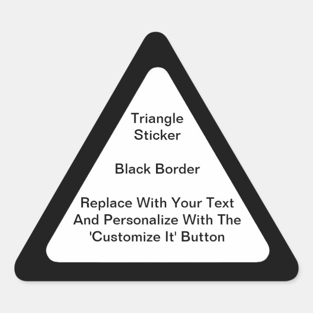 Triangular Stickers With A Black Border In Sheets (Front)
