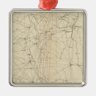 Triangulation Map of Colorado Metal Tree Decoration