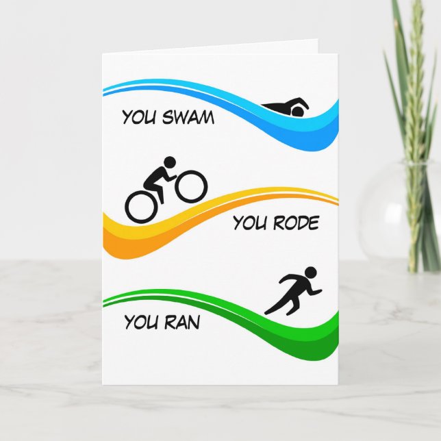 Triathalon Greeting Card (Front)