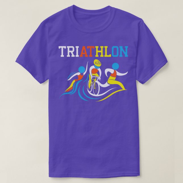 Triathle Triathle Triathlon Swim Run Bicycle Ride  T-Shirt (Design Front)
