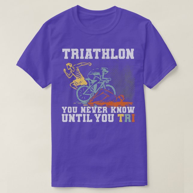 Triathle Triathle Triathlon Swim Run Bicycle Ride  T-Shirt (Design Front)