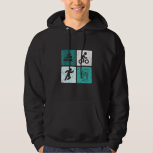 Triathlet Triathlon Swimming Running Cycling Beer Hoodie