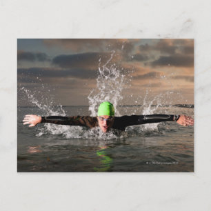Triathlete 2 postcard