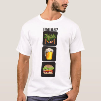 triathlete biere hamburger sleeping hammock nap ma T-Shirt
