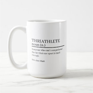 Triathlete definition gift, name definition mug, coffee mug