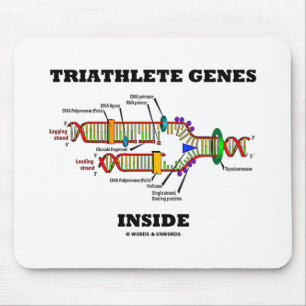 Triathlete Genes Inside (DNA Replication) Mouse Mat