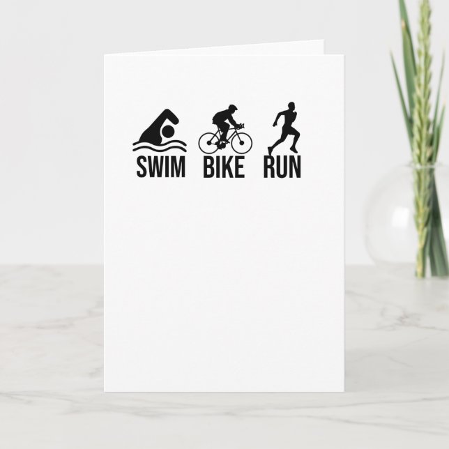 Triathlete Gifts Endurance Sports Triathlon Lover Card (Front)