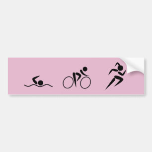 Triathlete - girl bumper sticker