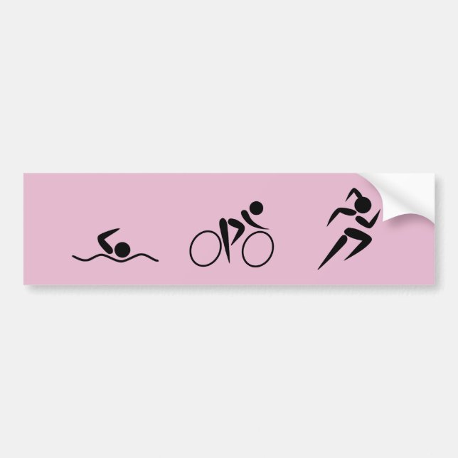 Triathlete - girl bumper sticker (Front)