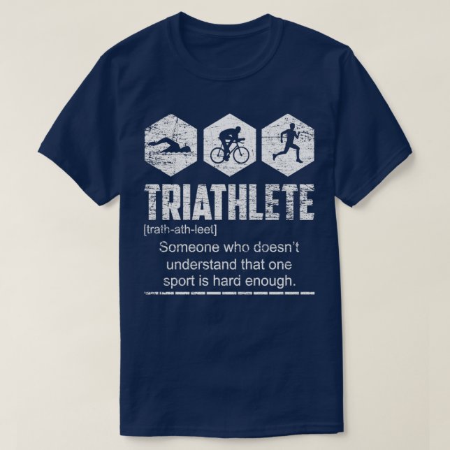 Triathlete Hard Training T-Shirt (Design Front)