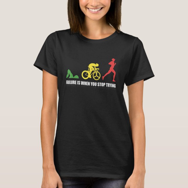Triathlete Swim Bike Run Triathlon T-Shirt (Front)