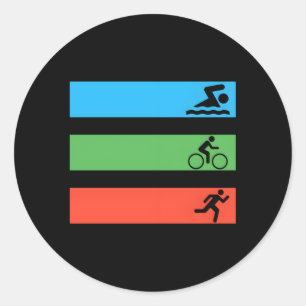 Triathlete Triathlon Classic Round Sticker