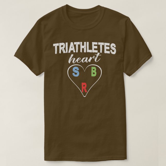Triathletes Heart T-Shirt (Design Front)