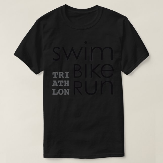 Triathlon 2 grey swim bike run for light surfaces T-Shirt (Design Front)