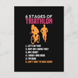 Triathlon - 6 Stages Of Triathlon Postcard