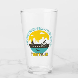 Triathlon. Adventure fill your soul  Glass