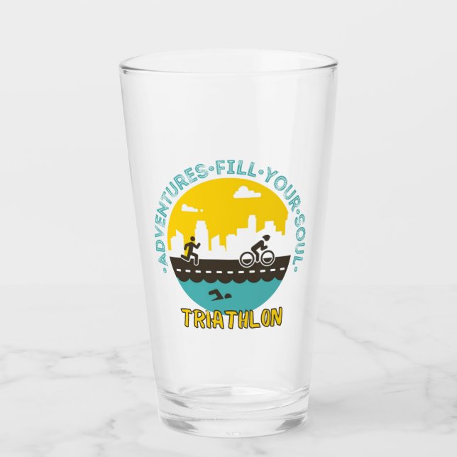 Triathlon. Adventure fill your soul  Glass (Front)