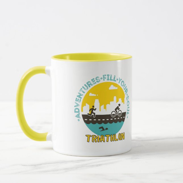 Triathlon. Adventure fill your soul  Mug (Left)